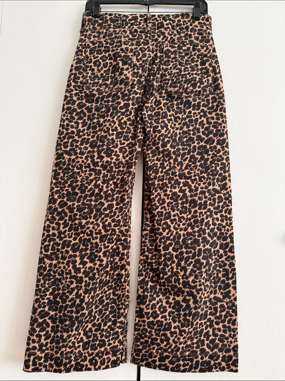 Anthropologie MAEVE The Colette Full-Length Wide-Leg Jeans Leopard Print Sz 28P - Picture 8 of 16